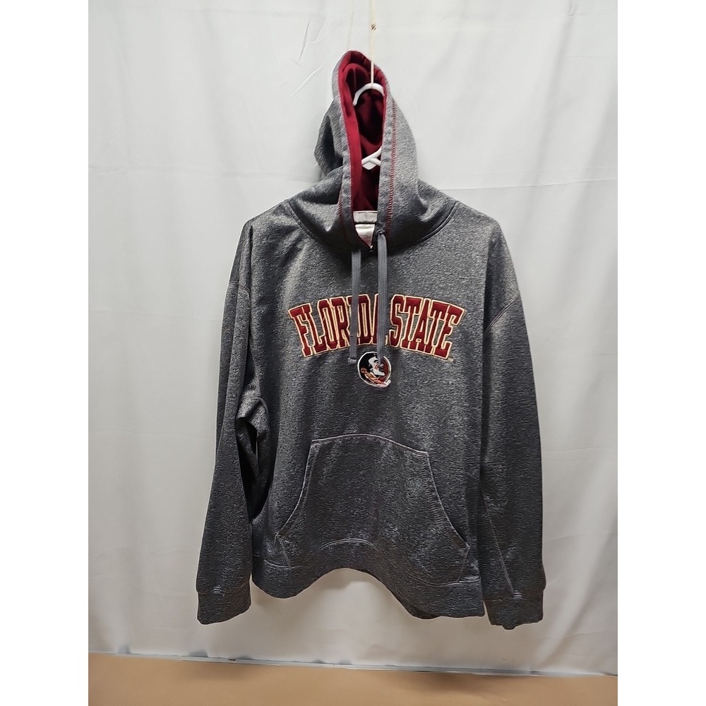 Majestic Mens Gray Florida State University Section 101 by Hoodie Size L